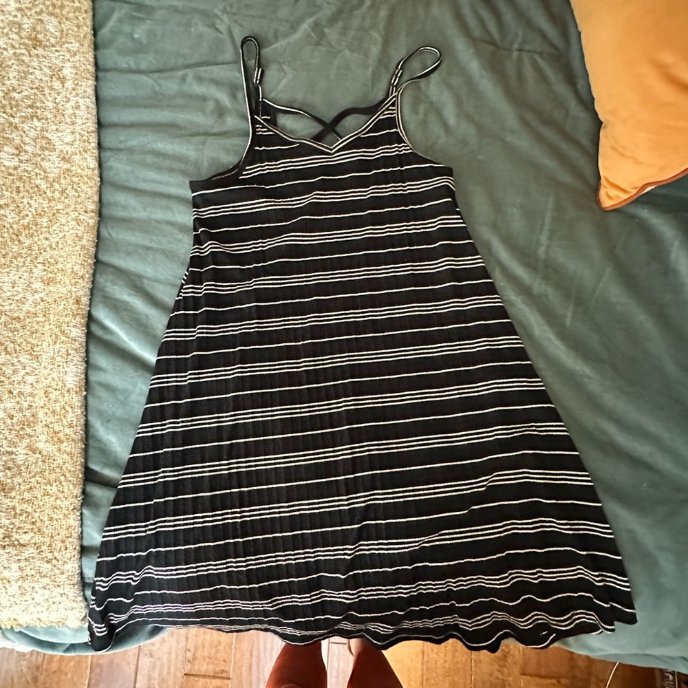 Black and White Striped Dress